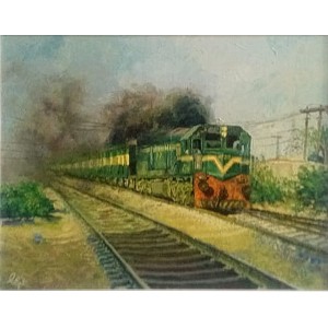 Saba Qayoom Leghari, 18 x 24 Inch, Oil on Canvas, Citycape Painting, AC-SQL-039